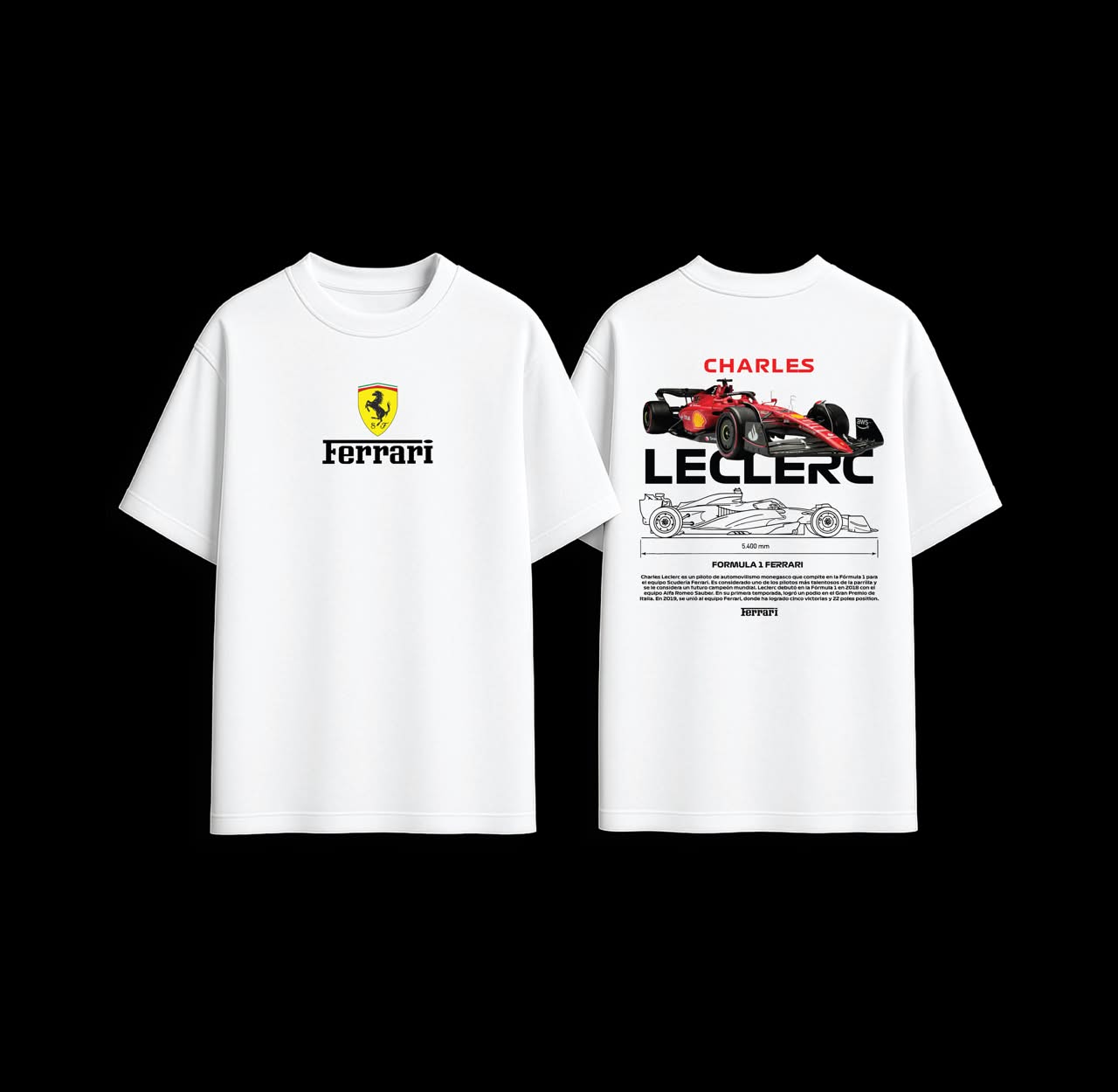 Charles Leclerc Ferrari F1 Graphic Tee