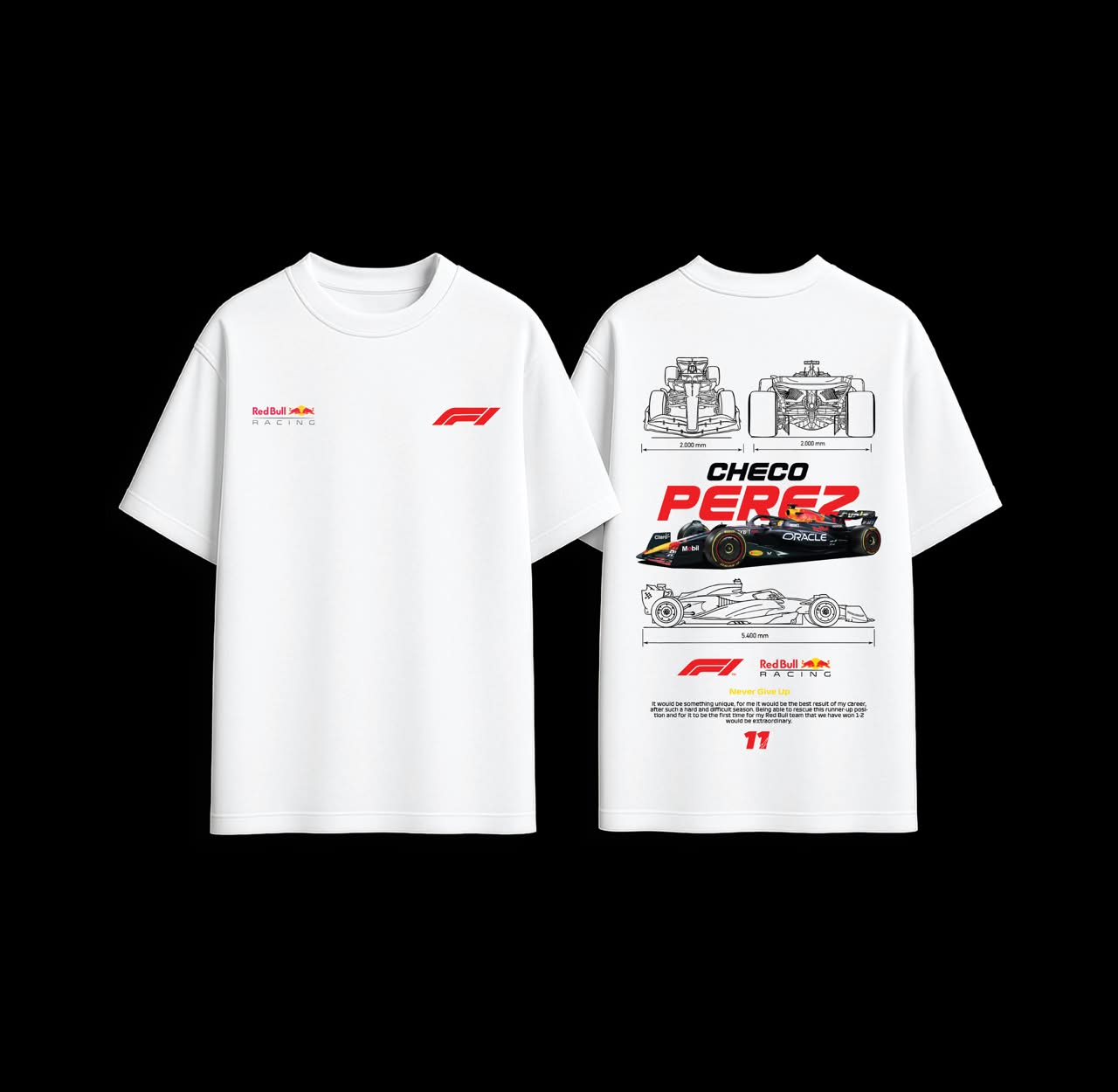 Checo Perez #11 Red Bull Racing Blueprint Tee