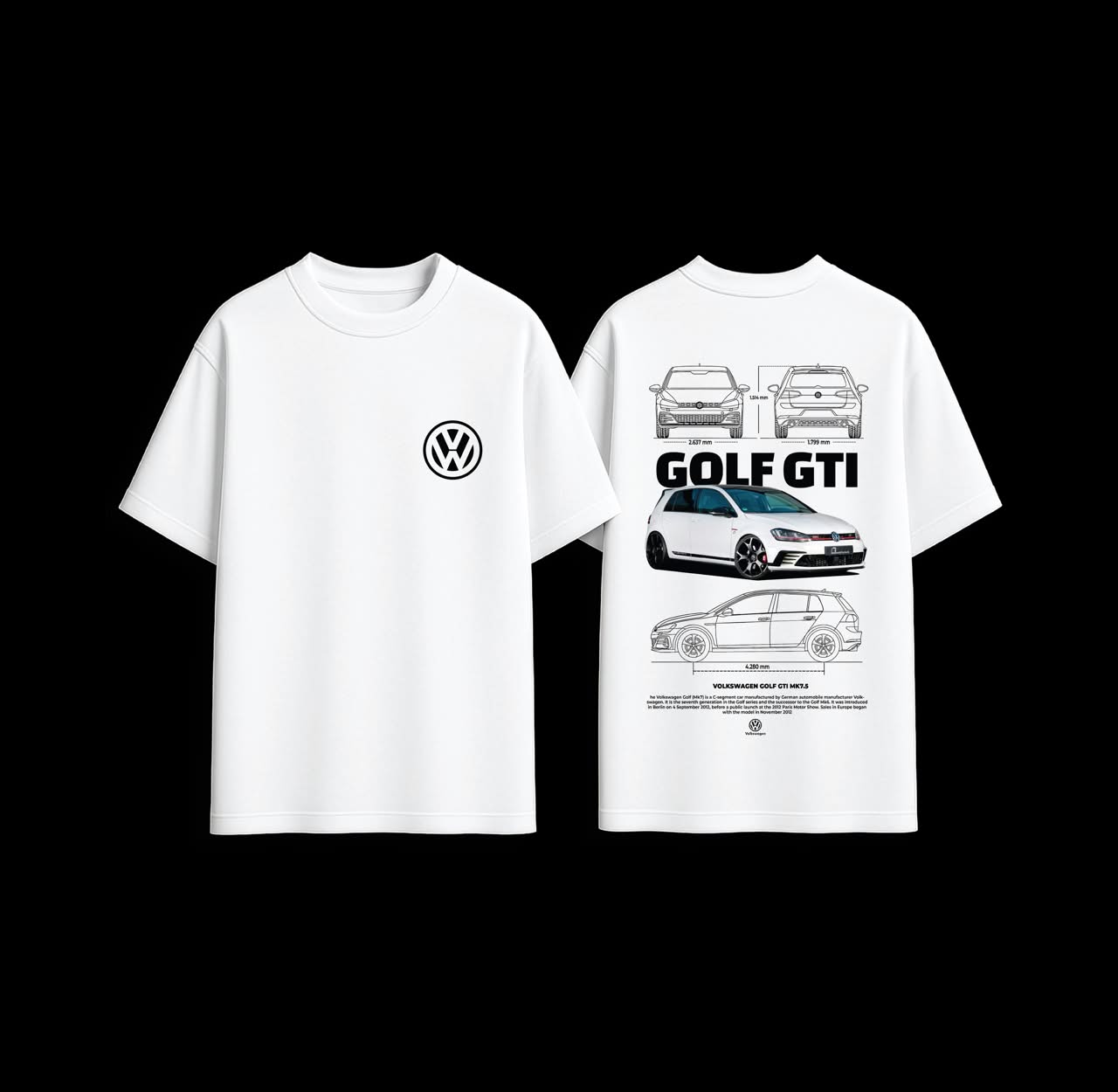 VW Golf GTI Blueprint T-Shirt